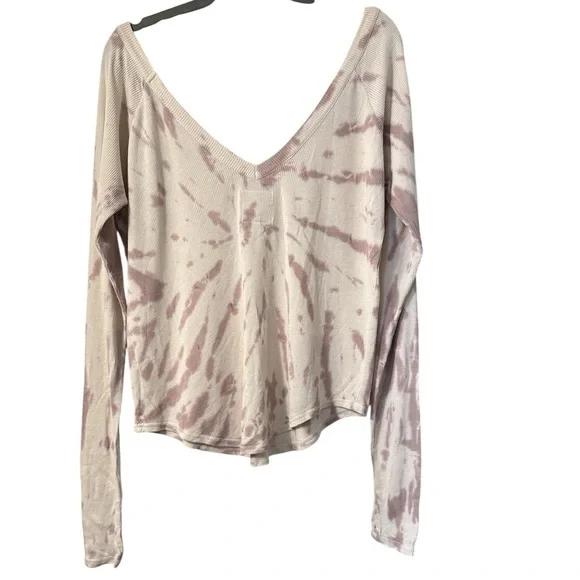 Chaser Tie Dye Waffle Knit Long Sleeve Top - Picture 5 of 5